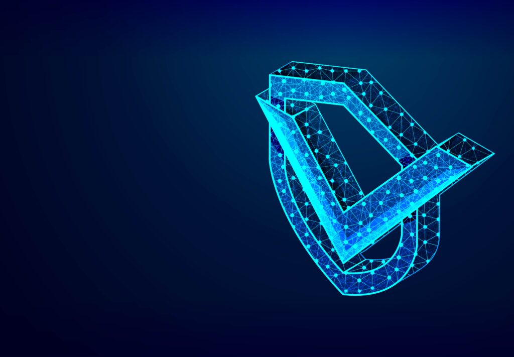 Futuristic 3D wireframe shield illustrating collective real-time application protection