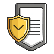 Shield icon representing data protection, compliance, and endpoint security services for business network safety.